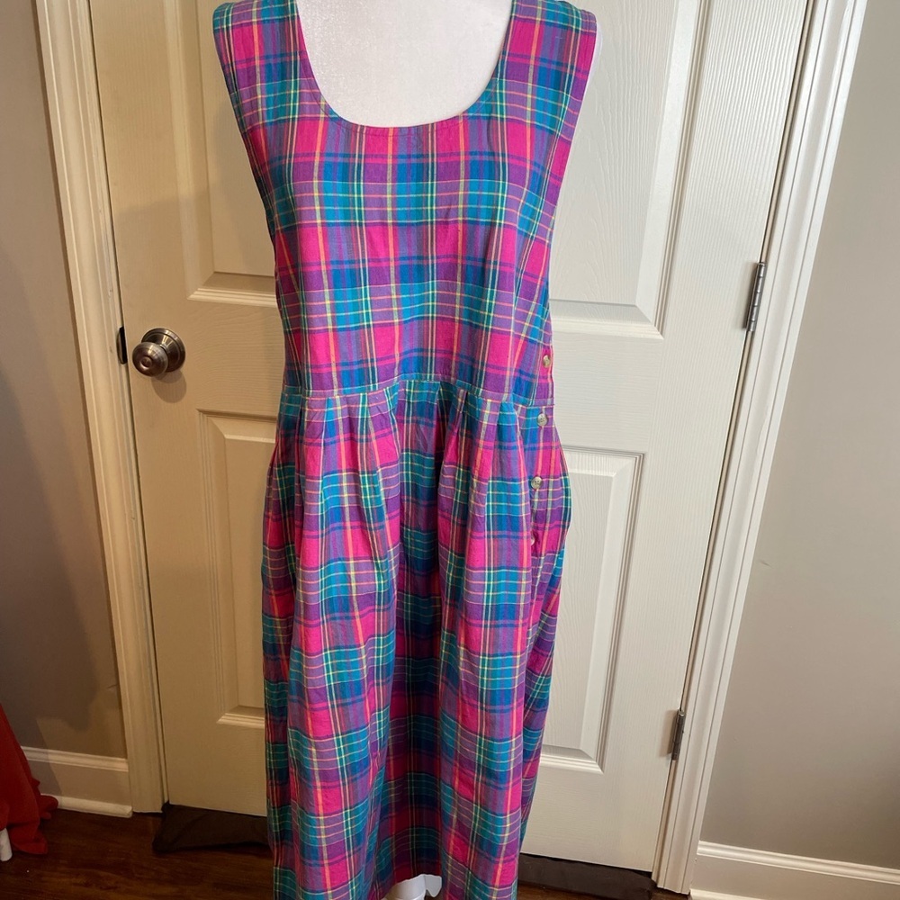 Bryn Connelly Colorful Cotton Plaid Dress - Picture 2 of 11
